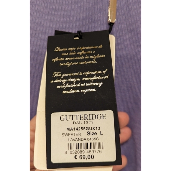 🆕 Gutteridge 100% Merino Wool Lavender Sweater Size Large - Picture 3 of 10